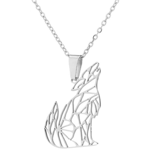 Collier Loup Origami